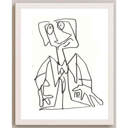 Nezih Danyal Tipler Kişiye Özel Sertifikalı Sınırlı Fine Art Karikatür Baskı NTP00155