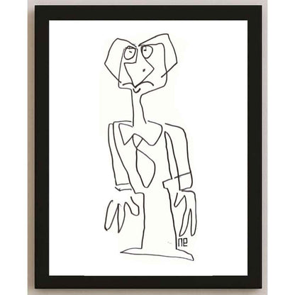 Nezih Danyal Tipler Kişiye Özel Sertifikalı Sınırlı Fine Art Karikatür Baskı NTP00156