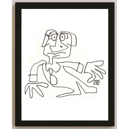 Nezih Danyal Tipler Kişiye Özel Sertifikalı Sınırlı Fine Art Karikatür Baskı NTP00163