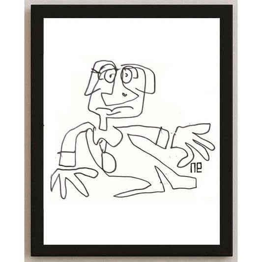 Nezih Danyal Tipler Kişiye Özel Sertifikalı Sınırlı Fine Art Karikatür Baskı NTP00163