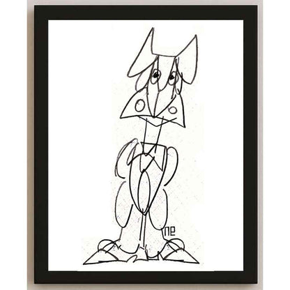 Nezih Danyal Tipler Kişiye Özel Sertifikalı Sınırlı Fine Art Karikatür Baskı NTP00166
