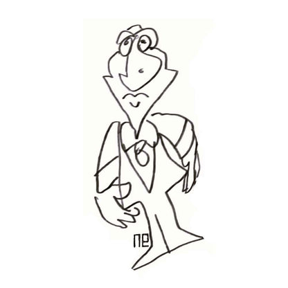 Nezih Danyal Tipler Kişiye Özel Sertifikalı Sınırlı Fine Art Karikatür Baskı NTP00175