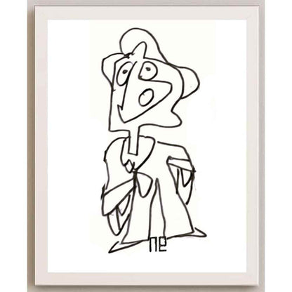 Nezih Danyal Tipler Kişiye Özel Sertifikalı Sınırlı Fine Art Karikatür Baskı NTP00176