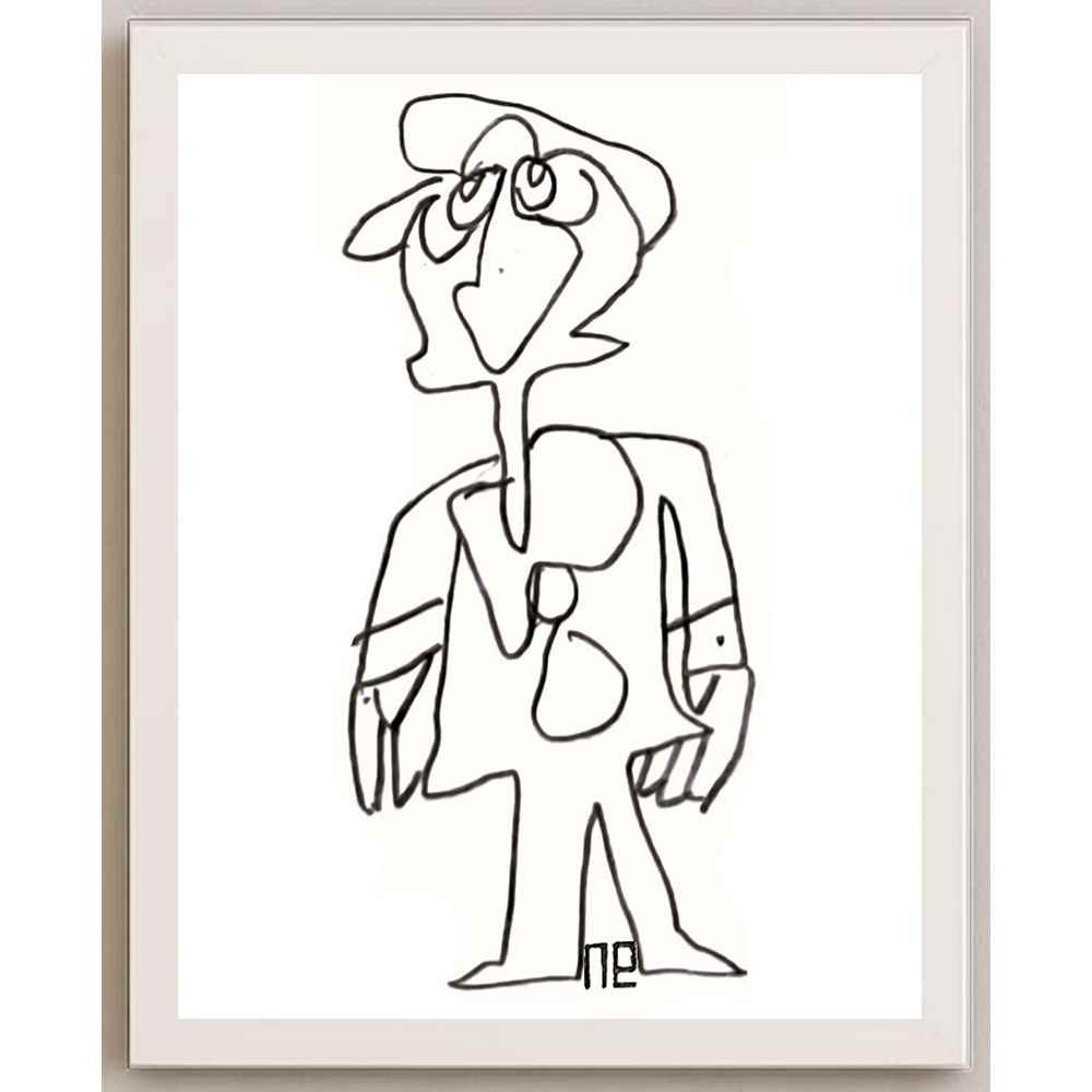 Nezih Danyal Tipler Kişiye Özel Sertifikalı Sınırlı Fine Art Karikatür Baskı NTP00178