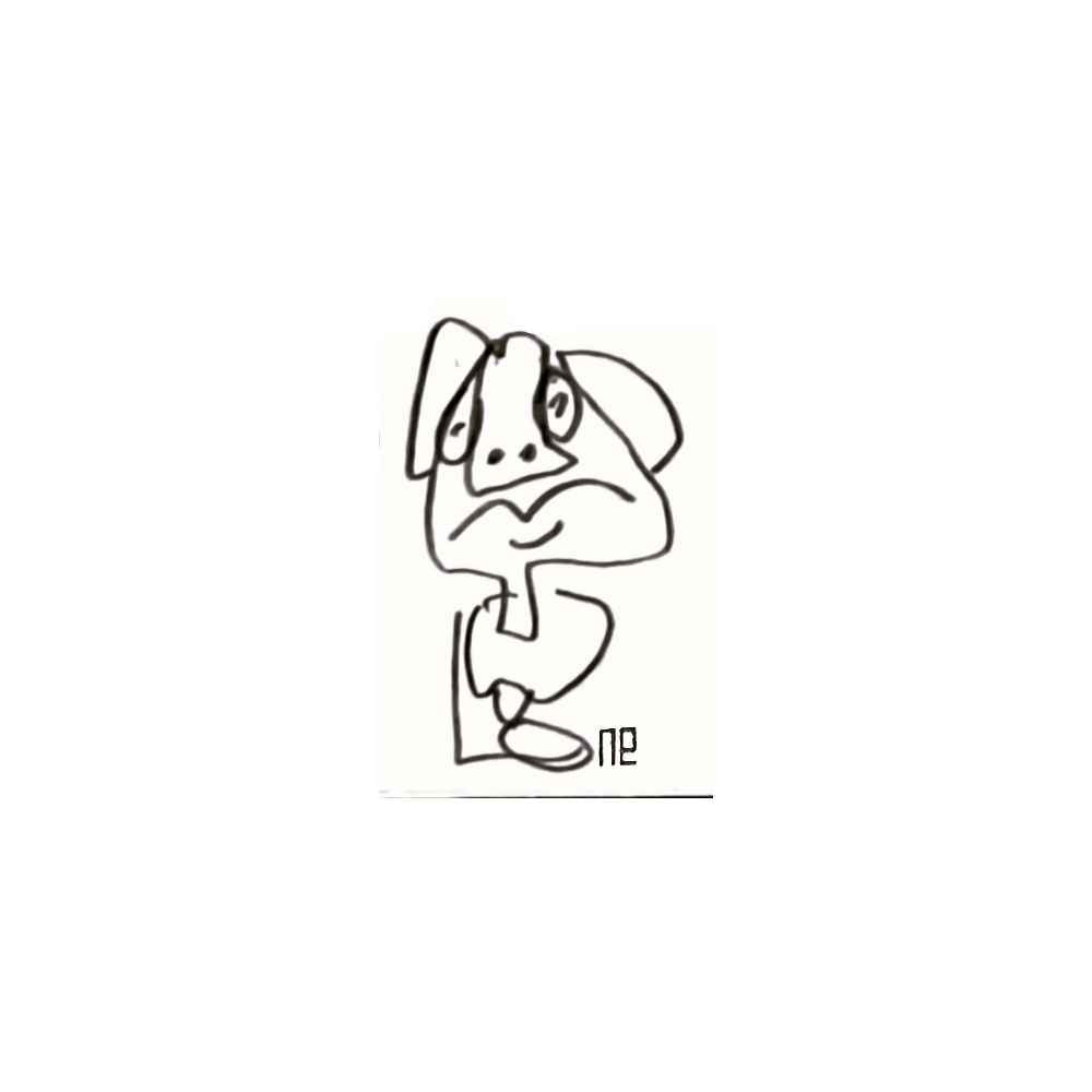 Nezih Danyal Tipler Kişiye Özel Sertifikalı Sınırlı Fine Art Karikatür Baskı NTP00186