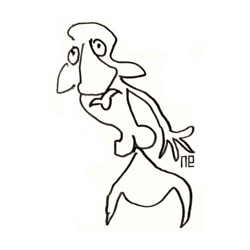 Nezih Danyal Tipler Kişiye Özel Sertifikalı Sınırlı Fine Art Karikatür Baskı NTP00188
