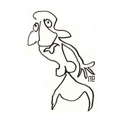 Nezih Danyal Tipler Kişiye Özel Sertifikalı Sınırlı Fine Art Karikatür Baskı NTP00188