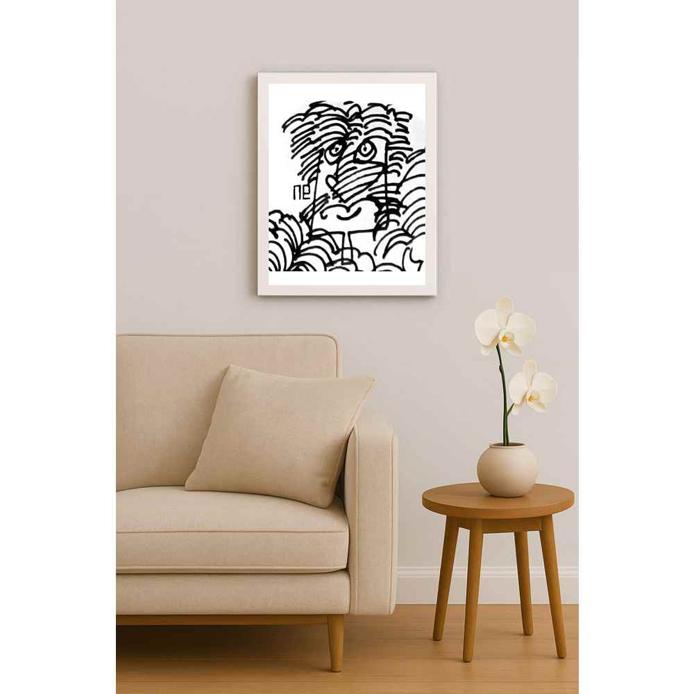 Nezih Danyal Tipler Kişiye Özel Sertifikalı Sınırlı Fine Art Karikatür Baskı NTP00194