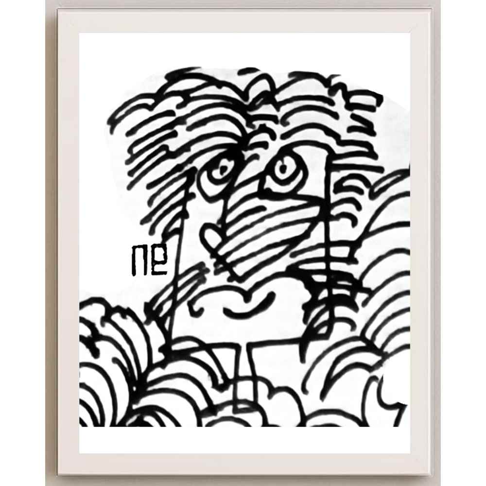 Nezih Danyal Tipler Kişiye Özel Sertifikalı Sınırlı Fine Art Karikatür Baskı NTP00194