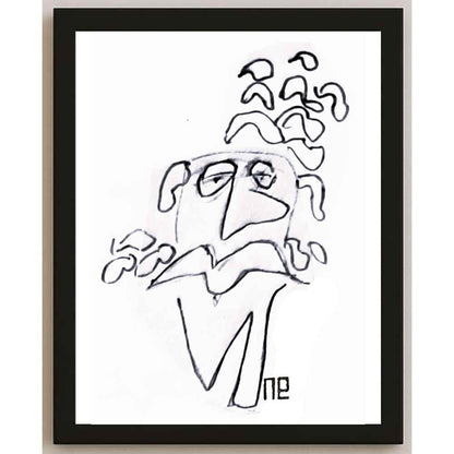 Nezih Danyal Tipler Kişiye Özel Sertifikalı Sınırlı Fine Art Karikatür Baskı NTP00198