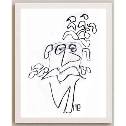 Nezih Danyal Tipler Kişiye Özel Sertifikalı Sınırlı Fine Art Karikatür Baskı NTP00198