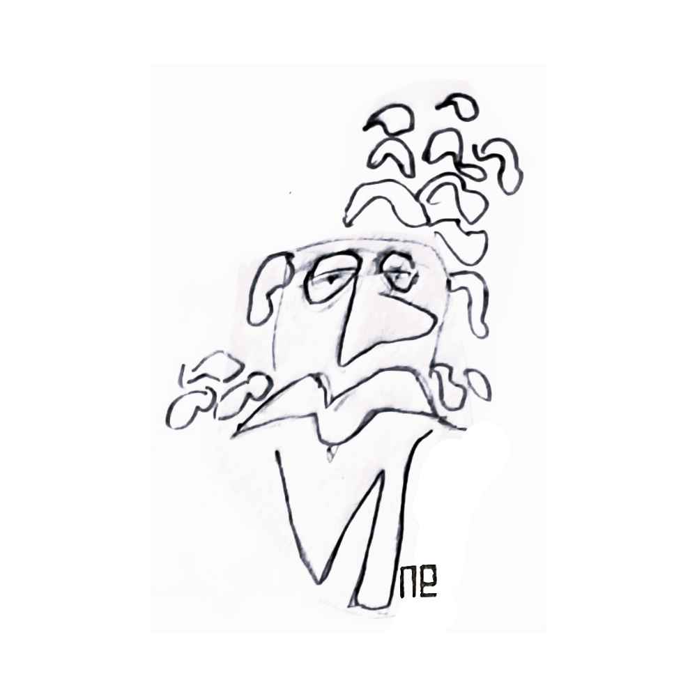 Nezih Danyal Tipler Kişiye Özel Sertifikalı Sınırlı Fine Art Karikatür Baskı NTP00198