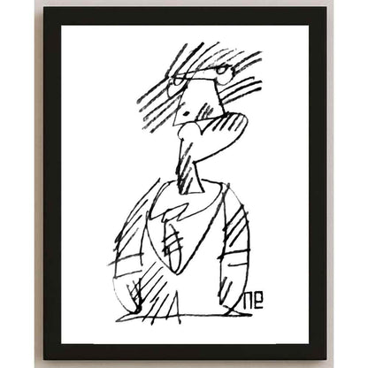 Nezih Danyal Tipler Kişiye Özel Sertifikalı Sınırlı Fine Art Karikatür Baskı NTP00199