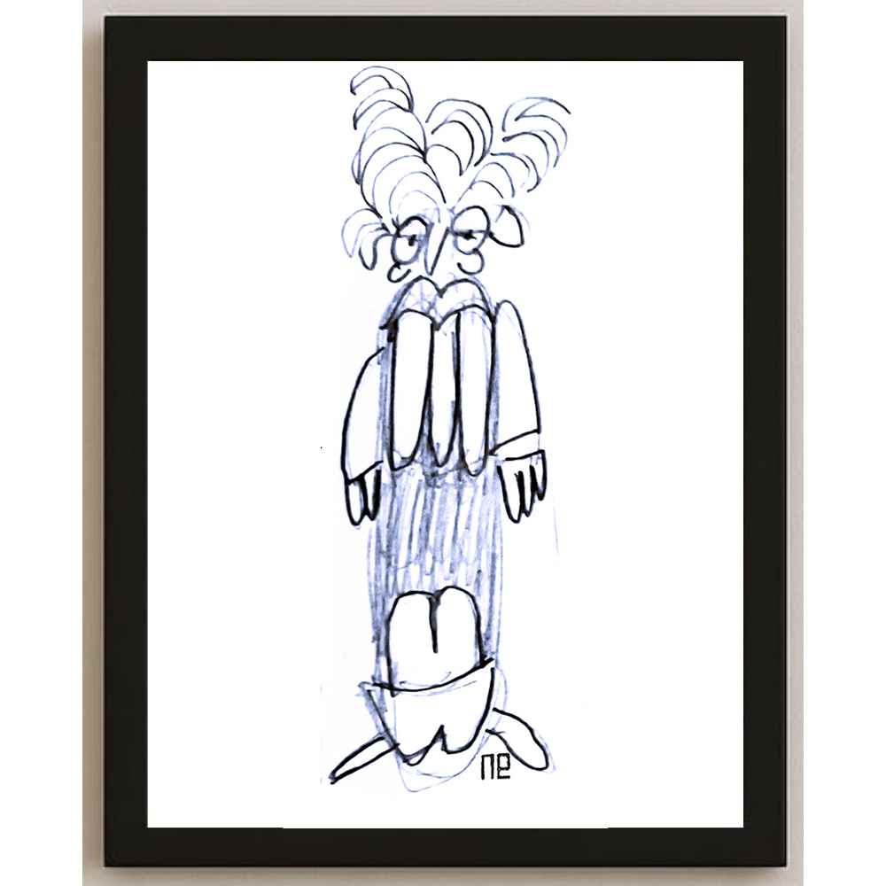 Nezih Danyal Tipler Kişiye Özel Sertifikalı Sınırlı Fine Art Karikatür Baskı NTP00200