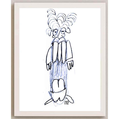 Nezih Danyal Tipler Kişiye Özel Sertifikalı Sınırlı Fine Art Karikatür Baskı NTP00200