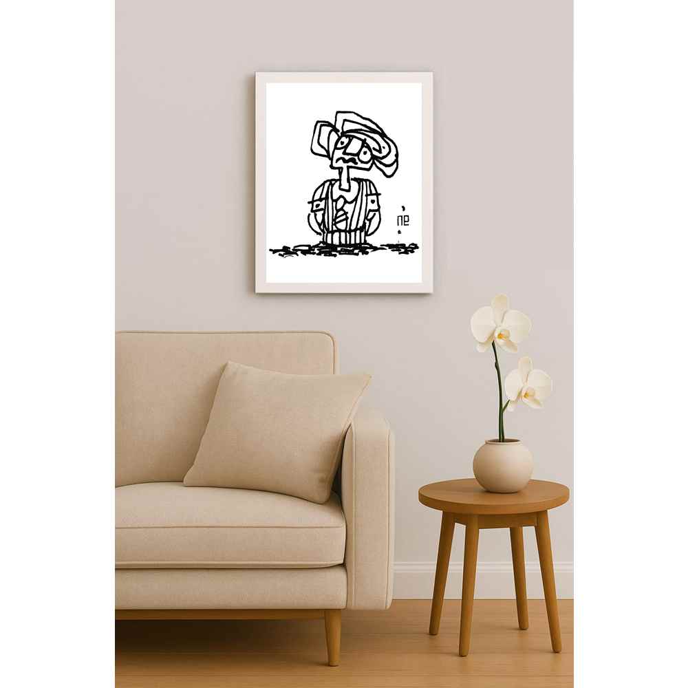 Nezih Danyal Tipler Kişiye Özel Sertifikalı Sınırlı Fine Art Karikatür Baskı NTP00203