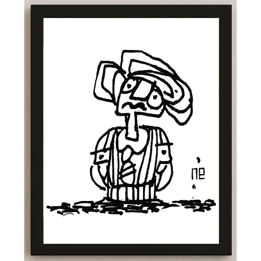 Nezih Danyal Tipler Kişiye Özel Sertifikalı Sınırlı Fine Art Karikatür Baskı NTP00203