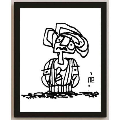 Nezih Danyal Tipler Kişiye Özel Sertifikalı Sınırlı Fine Art Karikatür Baskı NTP00203