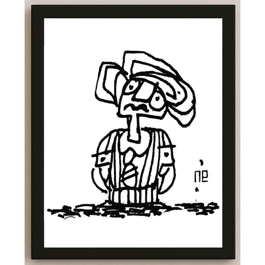 Nezih Danyal Tipler Kişiye Özel Sertifikalı Sınırlı Fine Art Karikatür Baskı NTP00203