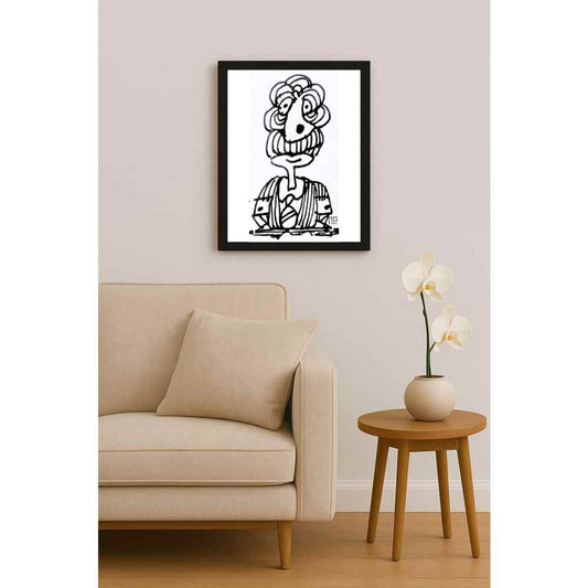 Nezih Danyal Tipler Kişiye Özel Sertifikalı Sınırlı Fine Art Karikatür Baskı NTP00204