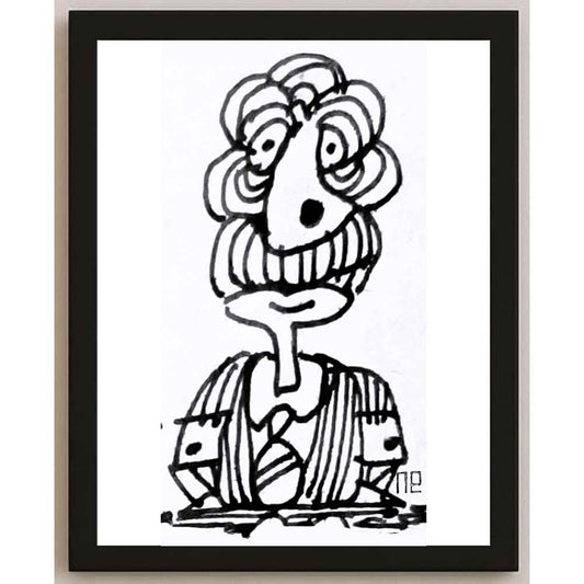 Nezih Danyal Tipler Kişiye Özel Sertifikalı Sınırlı Fine Art Karikatür Baskı NTP00204