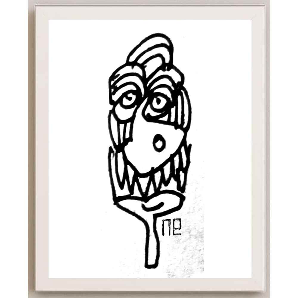 Nezih Danyal Tipler Kişiye Özel Sertifikalı Sınırlı Fine Art Karikatür Baskı NTP00205