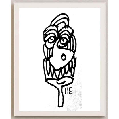 Nezih Danyal Tipler Kişiye Özel Sertifikalı Sınırlı Fine Art Karikatür Baskı NTP00205