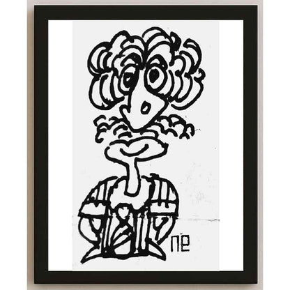 Nezih Danyal Tipler Kişiye Özel Sertifikalı Sınırlı Fine Art Karikatür Baskı NTP00208