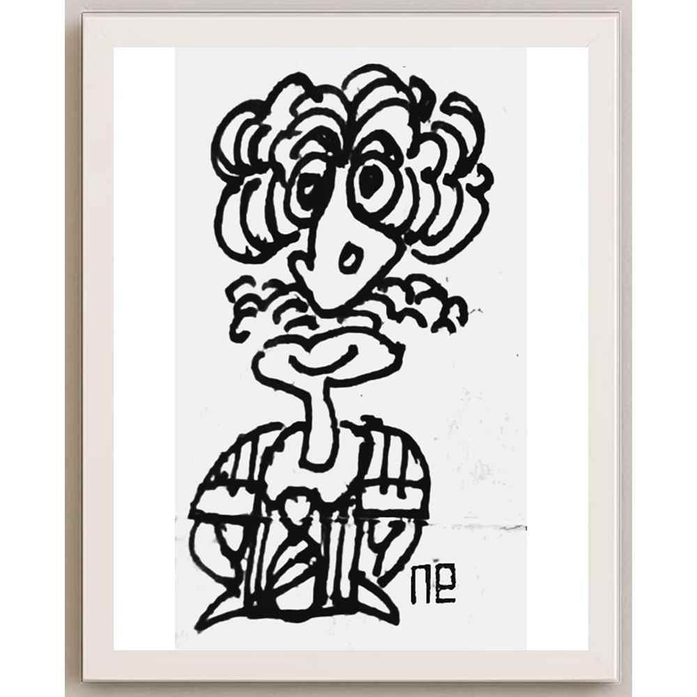 Nezih Danyal Tipler Kişiye Özel Sertifikalı Sınırlı Fine Art Karikatür Baskı NTP00208