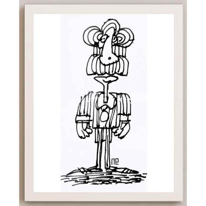Nezih Danyal Tipler Kişiye Özel Sertifikalı Sınırlı Fine Art Karikatür Baskı NTP00209