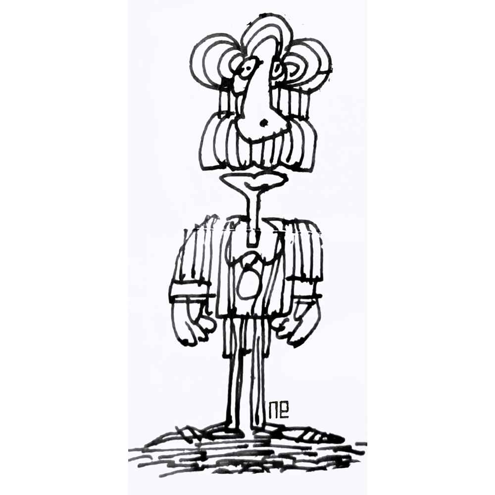 Nezih Danyal Tipler Kişiye Özel Sertifikalı Sınırlı Fine Art Karikatür Baskı NTP00209