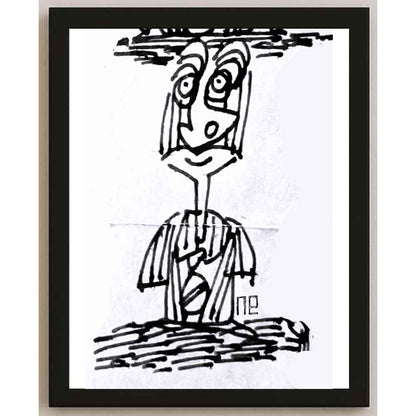 Nezih Danyal Tipler Kişiye Özel Sertifikalı Sınırlı Fine Art Karikatür Baskı NTP00210