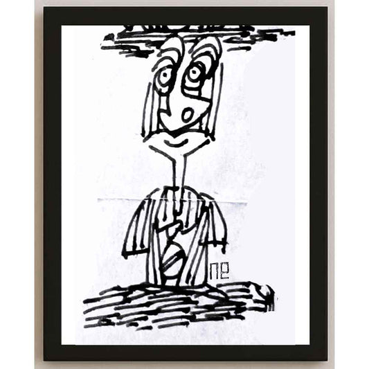 Nezih Danyal Tipler Kişiye Özel Sertifikalı Sınırlı Fine Art Karikatür Baskı NTP00210