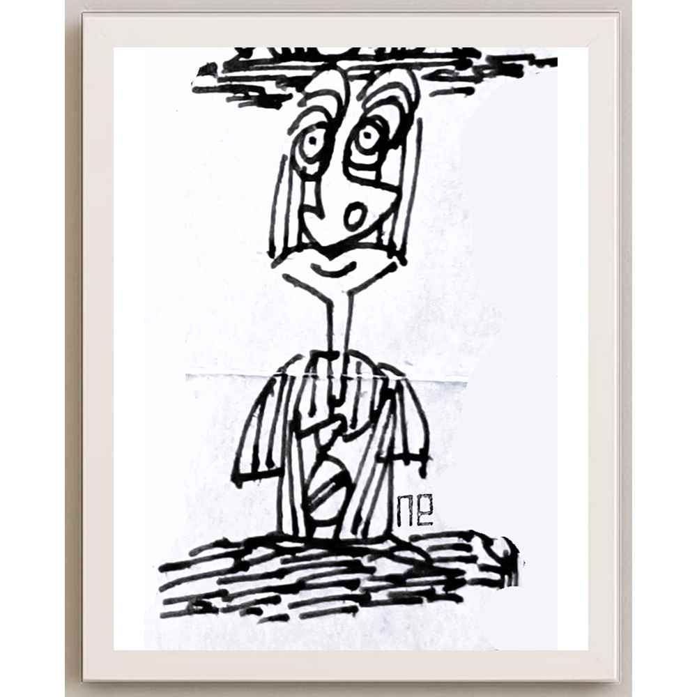 Nezih Danyal Tipler Kişiye Özel Sertifikalı Sınırlı Fine Art Karikatür Baskı NTP00210