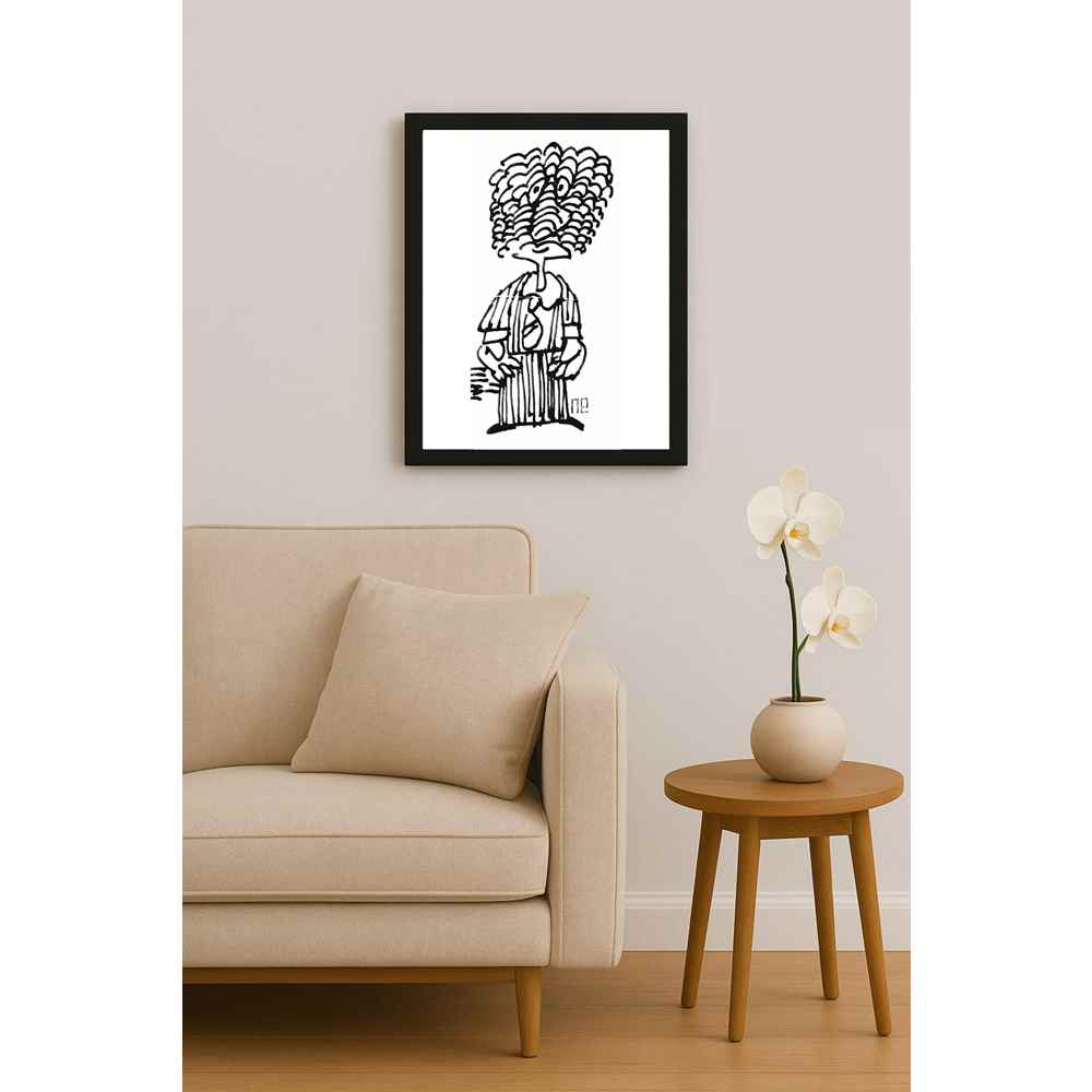 Nezih Danyal Tipler Kişiye Özel Sertifikalı Sınırlı Fine Art Karikatür Baskı NTP00211