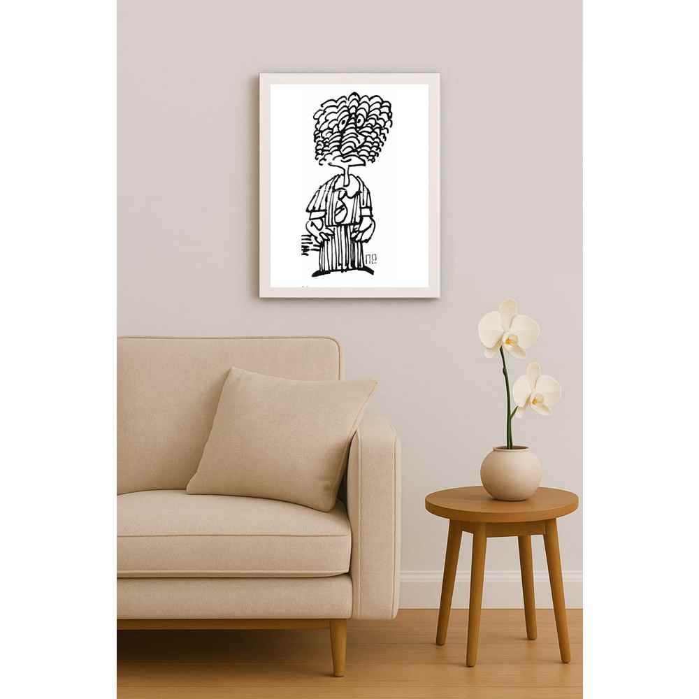Nezih Danyal Tipler Kişiye Özel Sertifikalı Sınırlı Fine Art Karikatür Baskı NTP00211