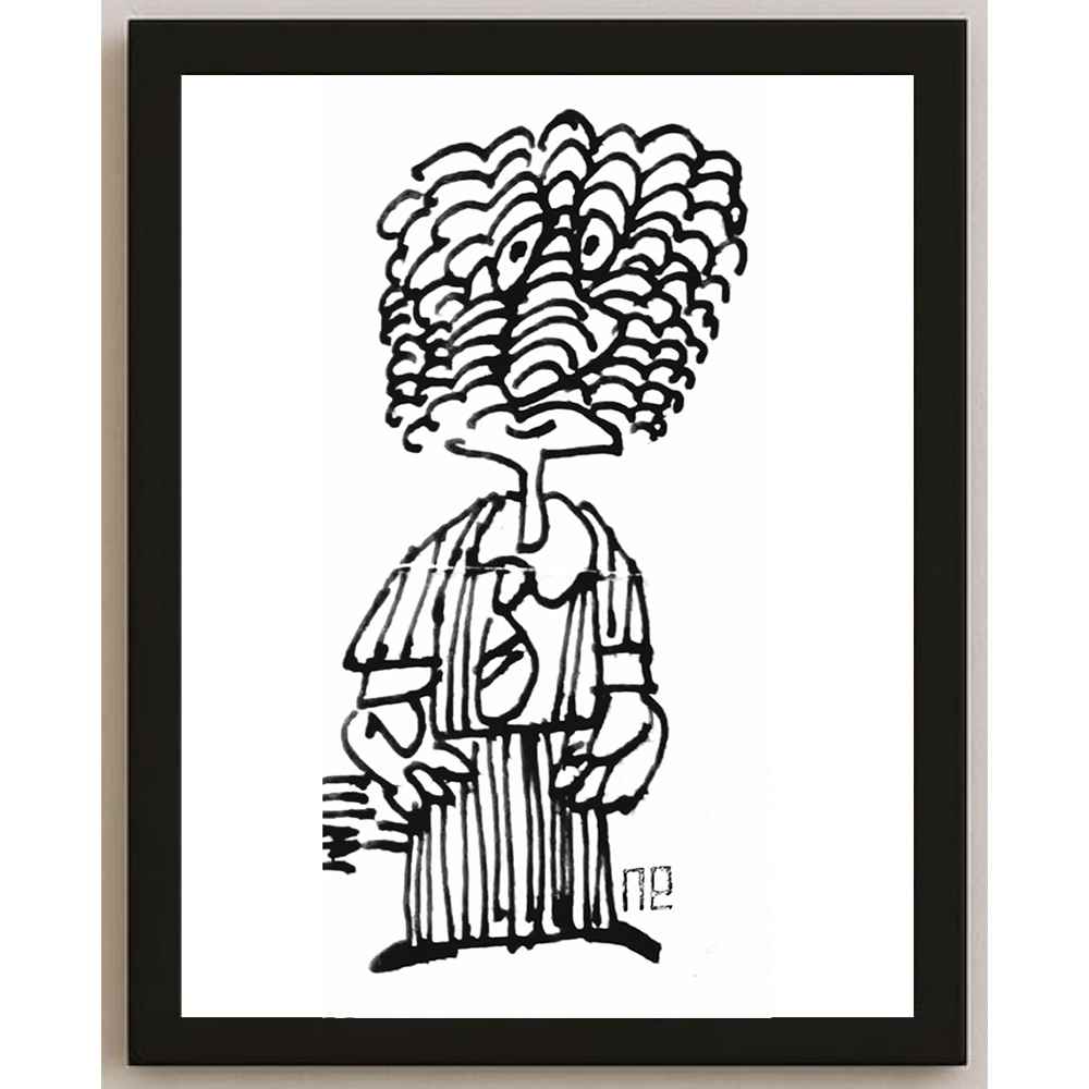 Nezih Danyal Tipler Kişiye Özel Sertifikalı Sınırlı Fine Art Karikatür Baskı NTP00211