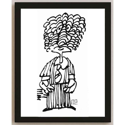 Nezih Danyal Tipler Kişiye Özel Sertifikalı Sınırlı Fine Art Karikatür Baskı NTP00211