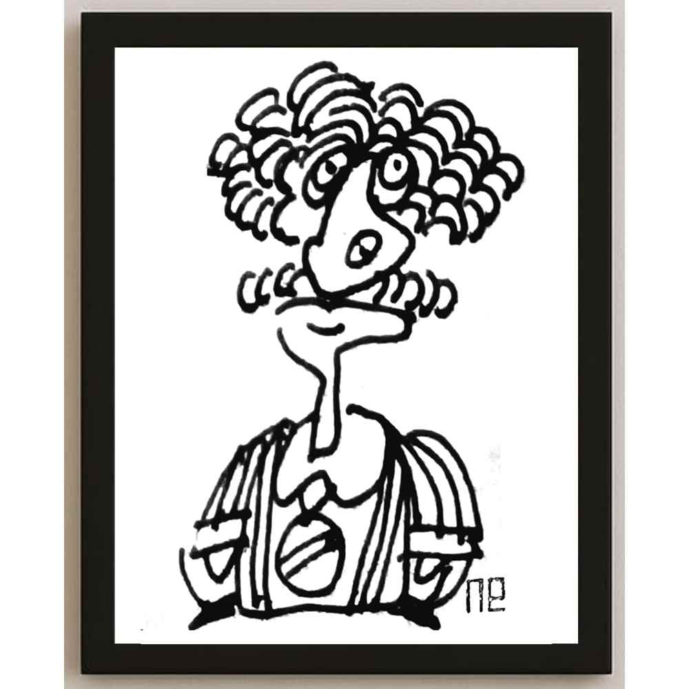 Nezih Danyal Tipler Kişiye Özel Sertifikalı Sınırlı Fine Art Karikatür Baskı NTP00216