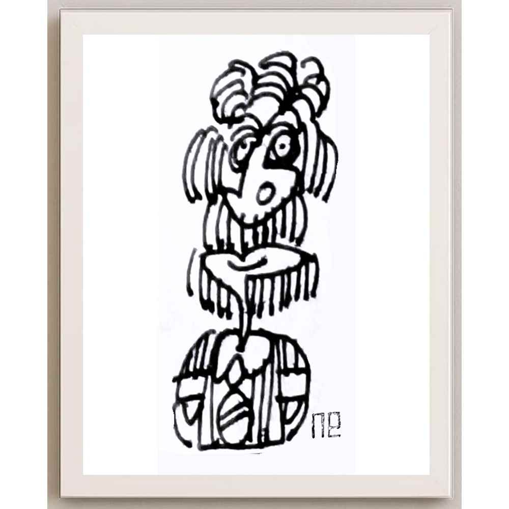 Nezih Danyal Tipler Kişiye Özel Sertifikalı Sınırlı Fine Art Karikatür Baskı NTP00217