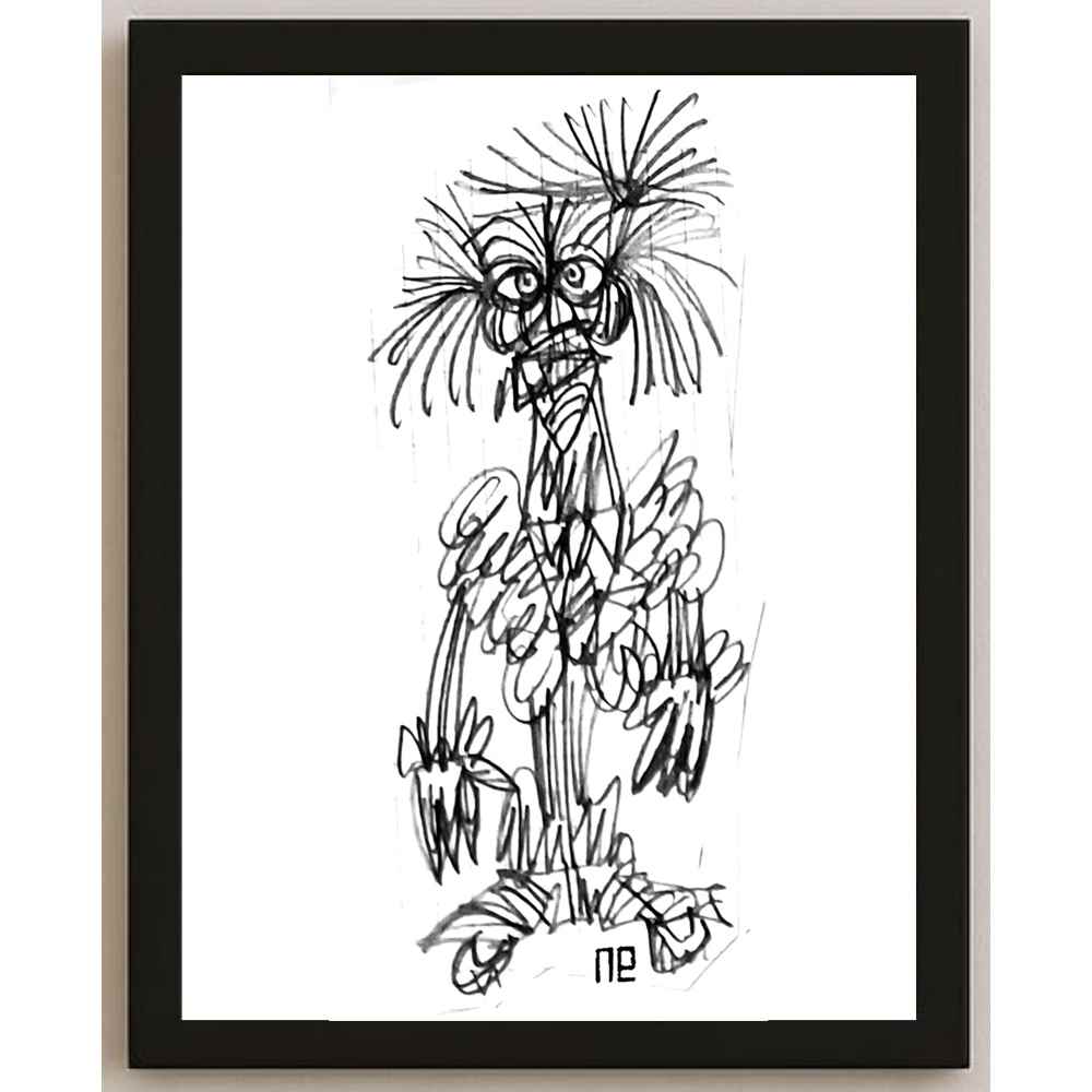 Nezih Danyal Tipler Kişiye Özel Sertifikalı Sınırlı Fine Art Karikatür Baskı NTP00218