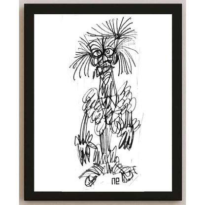 Nezih Danyal Tipler Kişiye Özel Sertifikalı Sınırlı Fine Art Karikatür Baskı NTP00218
