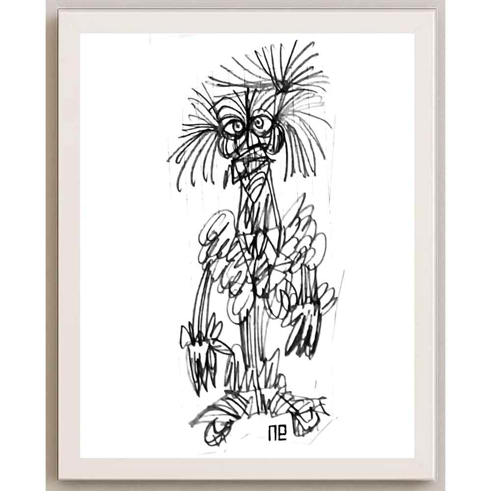 Nezih Danyal Tipler Kişiye Özel Sertifikalı Sınırlı Fine Art Karikatür Baskı NTP00218