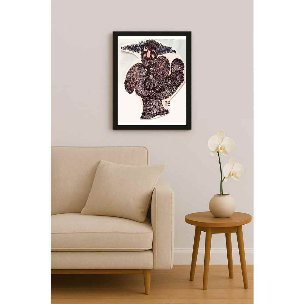 Nezih Danyal Tipler Kişiye Özel Sertifikalı Sınırlı Fine Art Karikatür Baskı NTP00219
