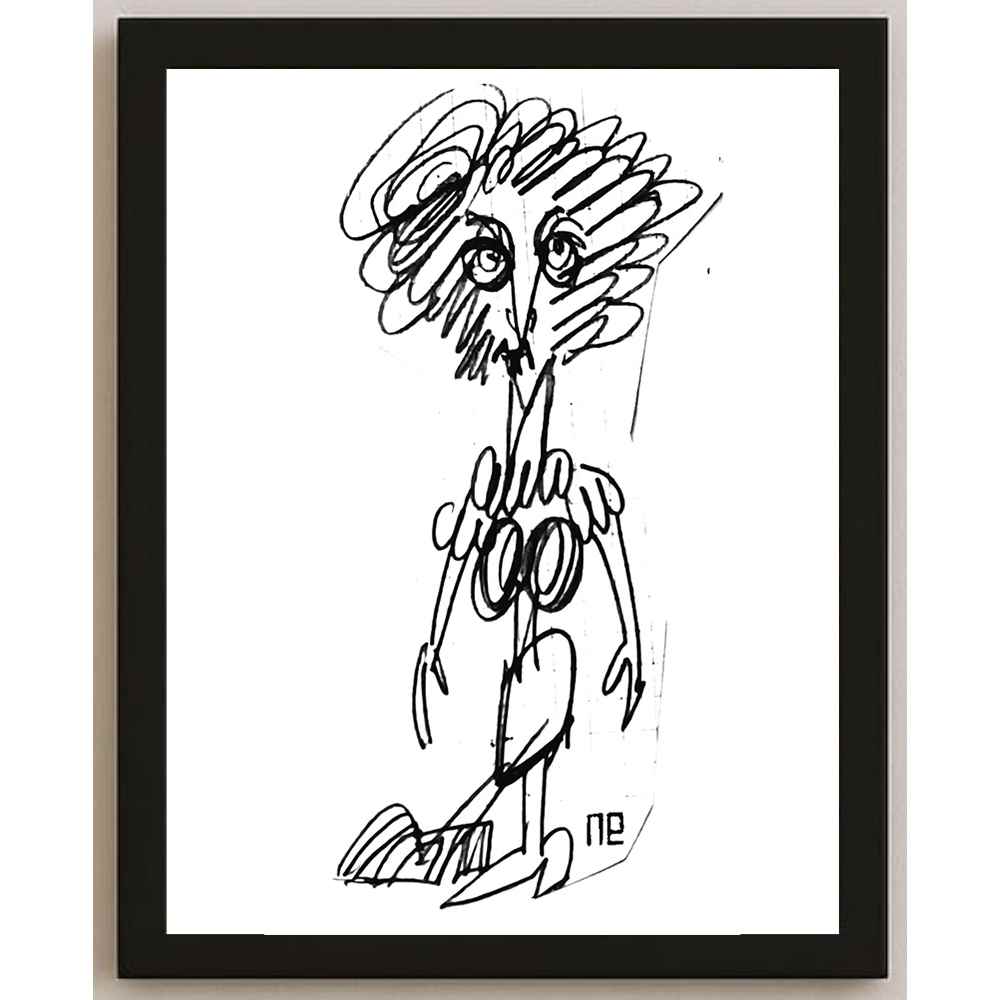 Nezih Danyal Tipler Kişiye Özel Sertifikalı Sınırlı Fine Art Karikatür Baskı NTP00220