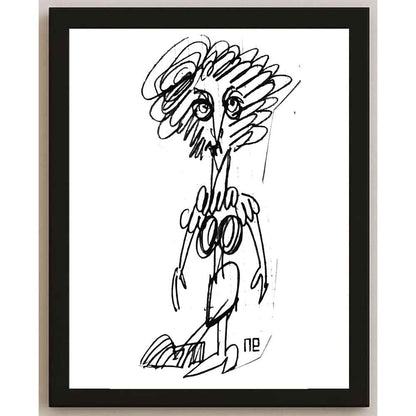 Nezih Danyal Tipler Kişiye Özel Sertifikalı Sınırlı Fine Art Karikatür Baskı NTP00220