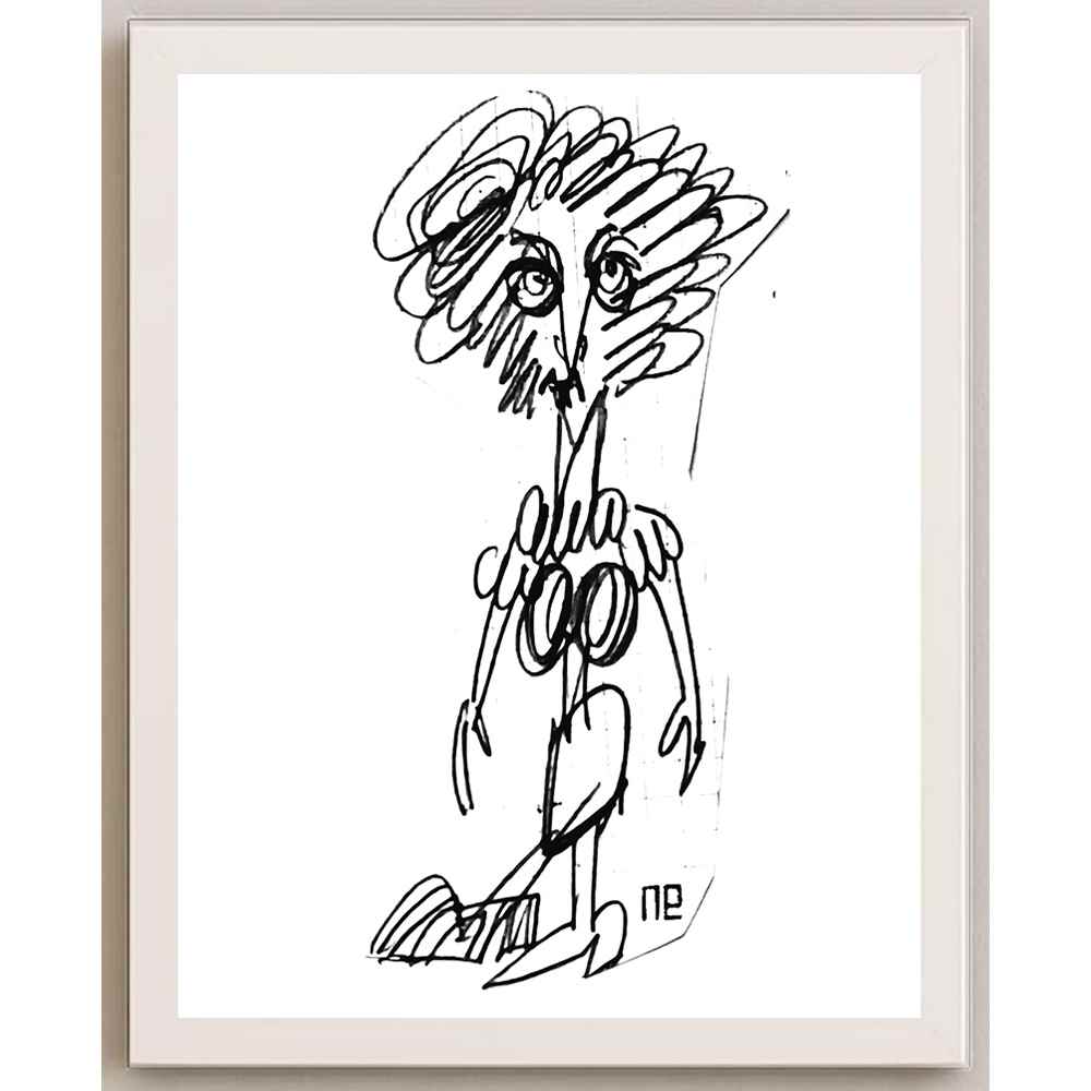 Nezih Danyal Tipler Kişiye Özel Sertifikalı Sınırlı Fine Art Karikatür Baskı NTP00220