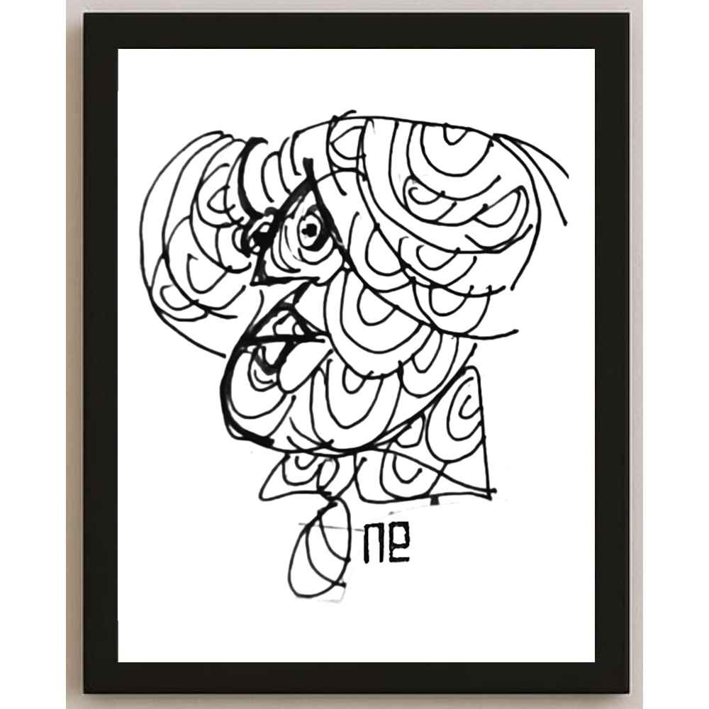 Nezih Danyal Tipler Kişiye Özel Sertifikalı Sınırlı Fine Art Karikatür Baskı NTP00226