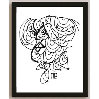 Nezih Danyal Tipler Kişiye Özel Sertifikalı Sınırlı Fine Art Karikatür Baskı NTP00226