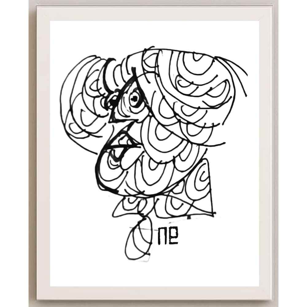 Nezih Danyal Tipler Kişiye Özel Sertifikalı Sınırlı Fine Art Karikatür Baskı NTP00226